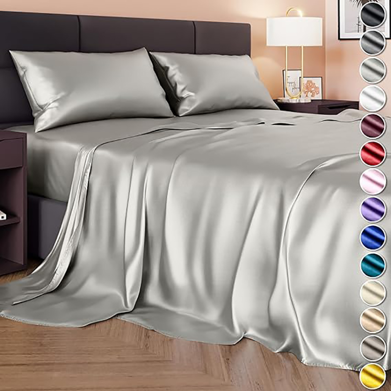 D00002 satin 4PCS bed sheet set