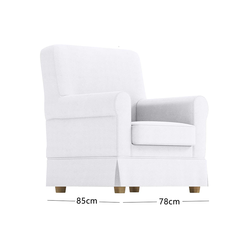 I00002 high quality cotton replacement all-season single person sofa cover, home pure color simple sofa cover