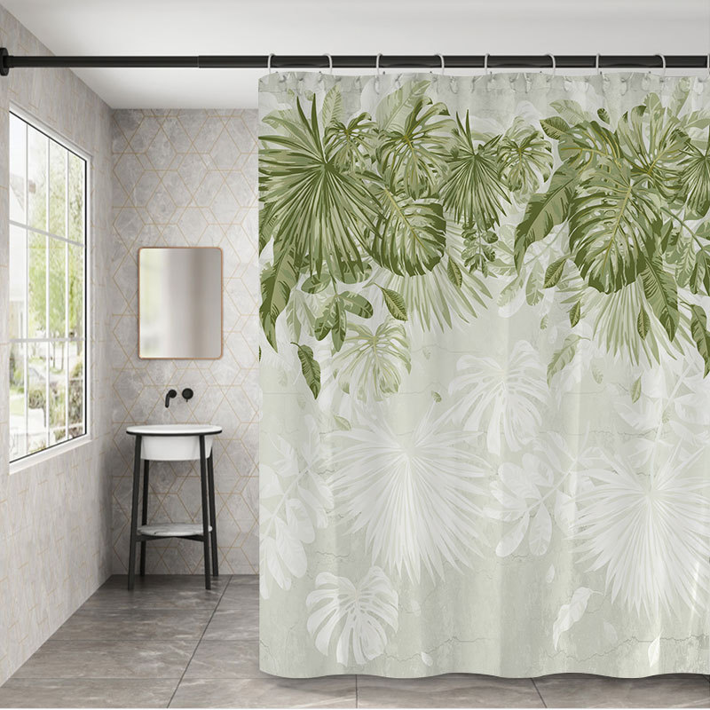 H00001 printed shower curtain