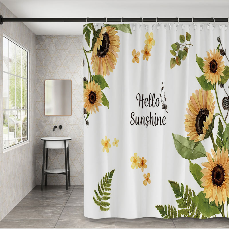 H00001 printed shower curtain