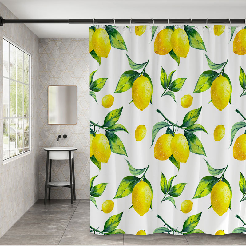 H00001 printed shower curtain