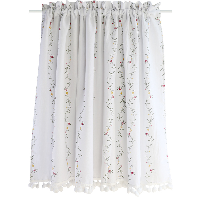 H00004 american style rural foreign trade short curtain and half curtain